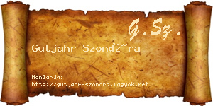 Gutjahr Szonóra névjegykártya